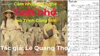 Nghe Tình nhớ của Trịnh Công Sơn [upl. by Devlen]