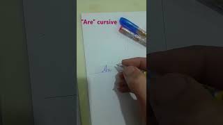 quotArequot in cursive English [upl. by Otreblif]