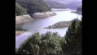 Llyn Brianne reservoir low water level 1989 [upl. by Nodnab]