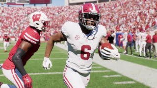 Alabama vs Wisconsin  NCAA Football 914 Full Game Highlights College Football 25 Sim [upl. by Anitnas]