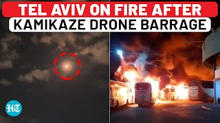 Tel Aviv Two Other Central Israeli Regions Hit By Drones As IDF Bombs Beirut amp Syria  Gaza War [upl. by Ilatan]