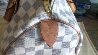 Damier AZUR Speedy 30 Louis Vuitton Authentic classic purse bag review [upl. by Lady]