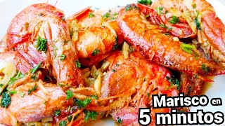 LANGOSTINOS AL AJILLO en 5 MINUTOS 🍤😜 SIN HORNO 😍 RECETA FÁCIL para LANGOSTINOS GAMBAS o GAMBONES [upl. by Efar340]