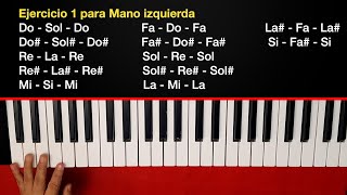 Ejercicios de piano para la mano izquierda [upl. by Alat335]