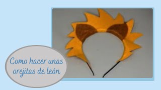 Como hacer unas orejitas de león para carnaval [upl. by Ashbey173]