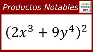 Productos notables  Binomio al cuadrado Ejercicio 2 [upl. by Bornie]