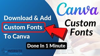 How to Download amp Add Custom Fonts To Canva In 1 Minute [upl. by Ferna]