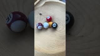 Billiard balls  colorful wooden slope wave circle  transparent car asmr marblerun [upl. by Sinnod]