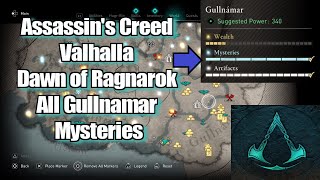 Assassins Creed Valhalla Dawn of Ragnarok Gullnamar Mysteries Guide [upl. by Sirhc]