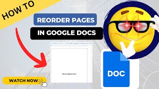 Reorder Pages In Google Docs [upl. by Richela541]