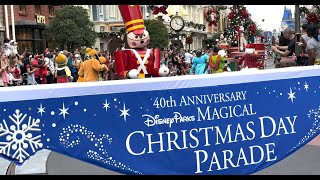 DISNEY PARKS MAGICAL CHRISTMAS DAY PARADE 2023 in 4K LIVE from MAGIC KINGDOM 40th ANNIVERSARY [upl. by Holmann]