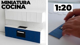 Como hacer una COCINA en MINIATURA  maqueta 120 [upl. by Norvin]