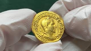 A15 Cesarstwo Rzymskie Trajan Decjusz 249251 aureus Rzym [upl. by Letney730]