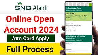 Snb bank online account opening  alahli bank account kaise open kare  Snb account atm card 2024 [upl. by Okika458]