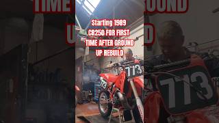 HONDA CR250 89 FIRST START AFTER REBUILD youtubeshorts honda rebuild moto vmxdn foxhills [upl. by Eelano]