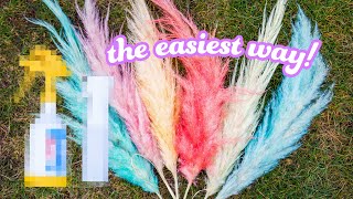 How to Dye Pampas Grass FAST amp EASY ✿ Beautiful Wedding Decoration [upl. by Akilaz]