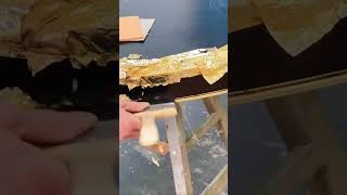 Look at this mesmerizing piece of furniture gilded goldleaf wood decoration gold gilding diy [upl. by Inanaup]