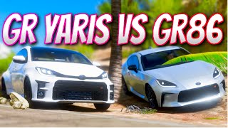 GR Yaris VS Toyota GR86  Which is best Forza Horizon 5 Challenge [upl. by Colb748]