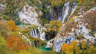 4K  Plitvice Lakes National Park in autumn  October 2024 [upl. by Kira]