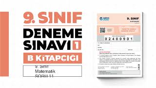 EĞİTİM VADİSİ DENEME 1 B KİTAPÇIĞI 9 Sınıf Matematik Soru Çözümleri [upl. by Notgnilra]