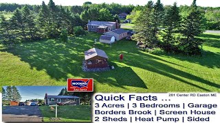 Ranch Home For Sale 3 Acres Easton ME Real Estate Video  MOOERS REALTY 9157 [upl. by Piane]