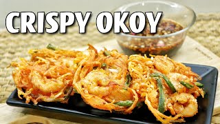 Crispy Okoy Recipe  Okoy kalabasa recipe with Hipon na patok sa panlasang pinoy [upl. by Rexfourd59]