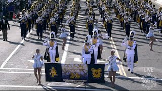 North Carolina AampT marching band makes appearance in the 2024 Rose Parade [upl. by Krenn]