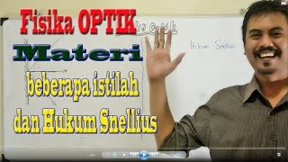 hukum snelius dan beberapa istilah di fisika optik  fisika optik 001 [upl. by Leohcin392]