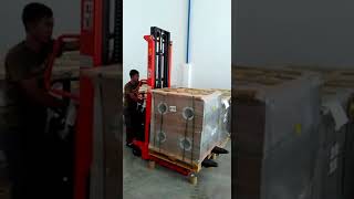 Semi electric stacker  hand lift otomatis [upl. by Eva]