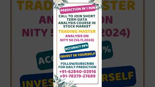 NIFTY 50 PREDICTION FOR TOMORROW 14112024 [upl. by Camila902]