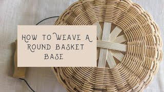 How to Twine a Round Basket Base Weaving a Round Basket [upl. by Cathryn427]