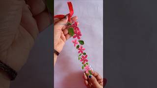 How to Make Beautiful Bookmark With Flowers 🌸🌺🌻 [upl. by Eiramnerual305]