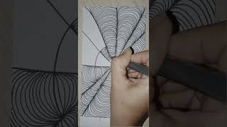 easy zentangle pattern art zentangle drawing zentanglepatterns doodling sketch doodle [upl. by Llertac]