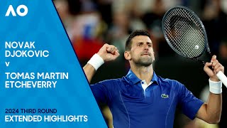 Novak Djokovic v Tomas Martin Etcheverry Extended Highlights  Australian Open 2024 Third Round [upl. by Edgar]