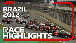 2012 Brazilian Grand Prix Race Highlights  Presented by Pirelli [upl. by Pack]