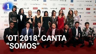 Los concursantes de OT 2018 cantan quotSomosquot  Premios Forqué 2019 [upl. by Anaitat177]