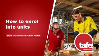 TAFE Queensland Student Portal  How to enrol into units [upl. by Evanthe]