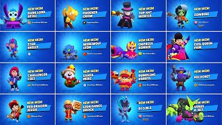 UNLOCKING ALL 406 SKINS IN BRAWL STARS [upl. by Madonia]