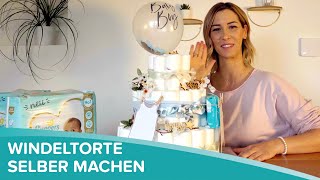 DIY Windeltorten selber machen mit Jenny  Tolle Geschenkideen von Pampers [upl. by Ennovyhs666]