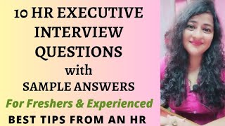 HR Executive Interview Questions and Answers hrexecutive hrinterview hr readytogetupdate [upl. by Eimaj]