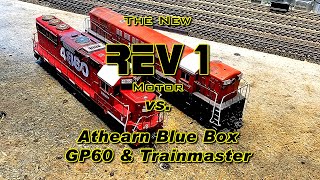 New REV 1 Motor DCC install GP60 and Trainmaster [upl. by Anaeda]