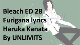 Bleach Ending 28 furigana lyrics Haruka Kanata by UNLIMITS [upl. by Gnihc]