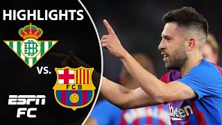 Jordi Albas fizzing stoppagetime volley secures Barca win  LaLiga Highlights  ESPN FC [upl. by Roybn]