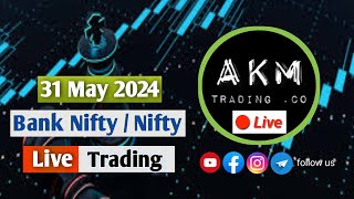 LIVE TRADING BANKNIFTY NIFTY SCALPING TRADING INTRADAY LIVE TRADE 31052024 [upl. by Godwin]