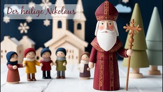 Die Geschichte vom heiligen Nikolaus  eine Erzählung mit Holzfiguren [upl. by Leksehc]