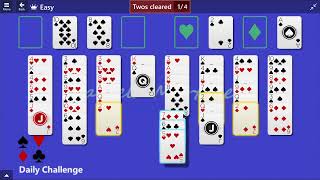 Microsoft Solitaire Collection  FreeCell Easy  January 17 2015  Daily Challenges [upl. by Lemhar]