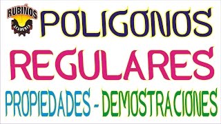 polígonos regulares  fórmulas  demostraciones y propiedades [upl. by Akimrej]