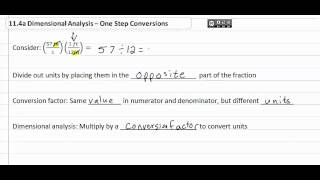 114a Dimensional AnalysisOne Step Conversions [upl. by Deutsch757]