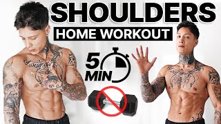 Complete 5 Min Shoulder Workout  NO EQUIPMENT NEEDED [upl. by Ellebana]