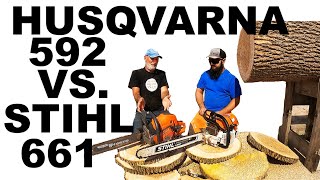 STIHL MS 661 CM vs Husqvarna 592 XP Comparison [upl. by Theodora]